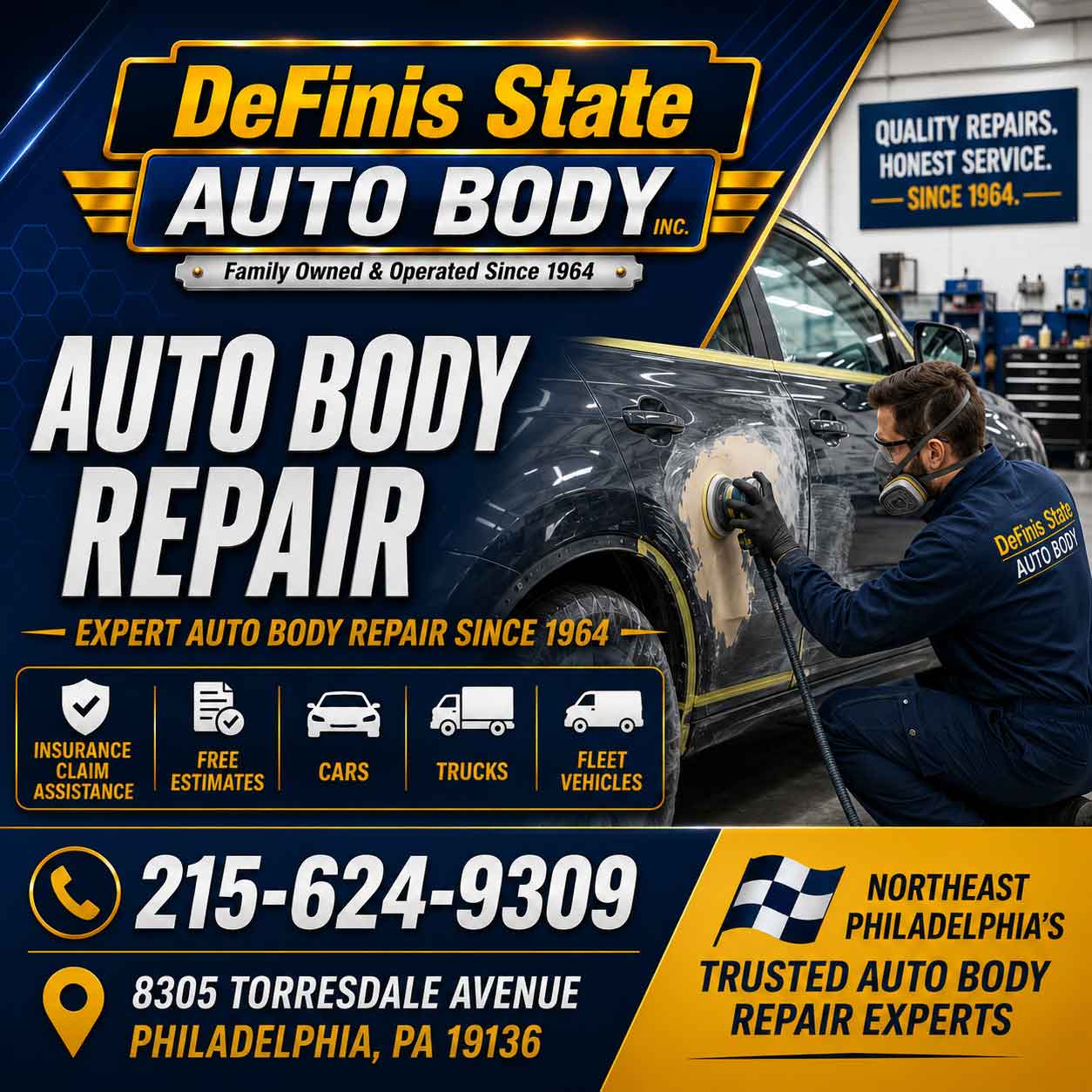 Rocker and quarter panel replacement Bustleton 19115 auto body repair shop