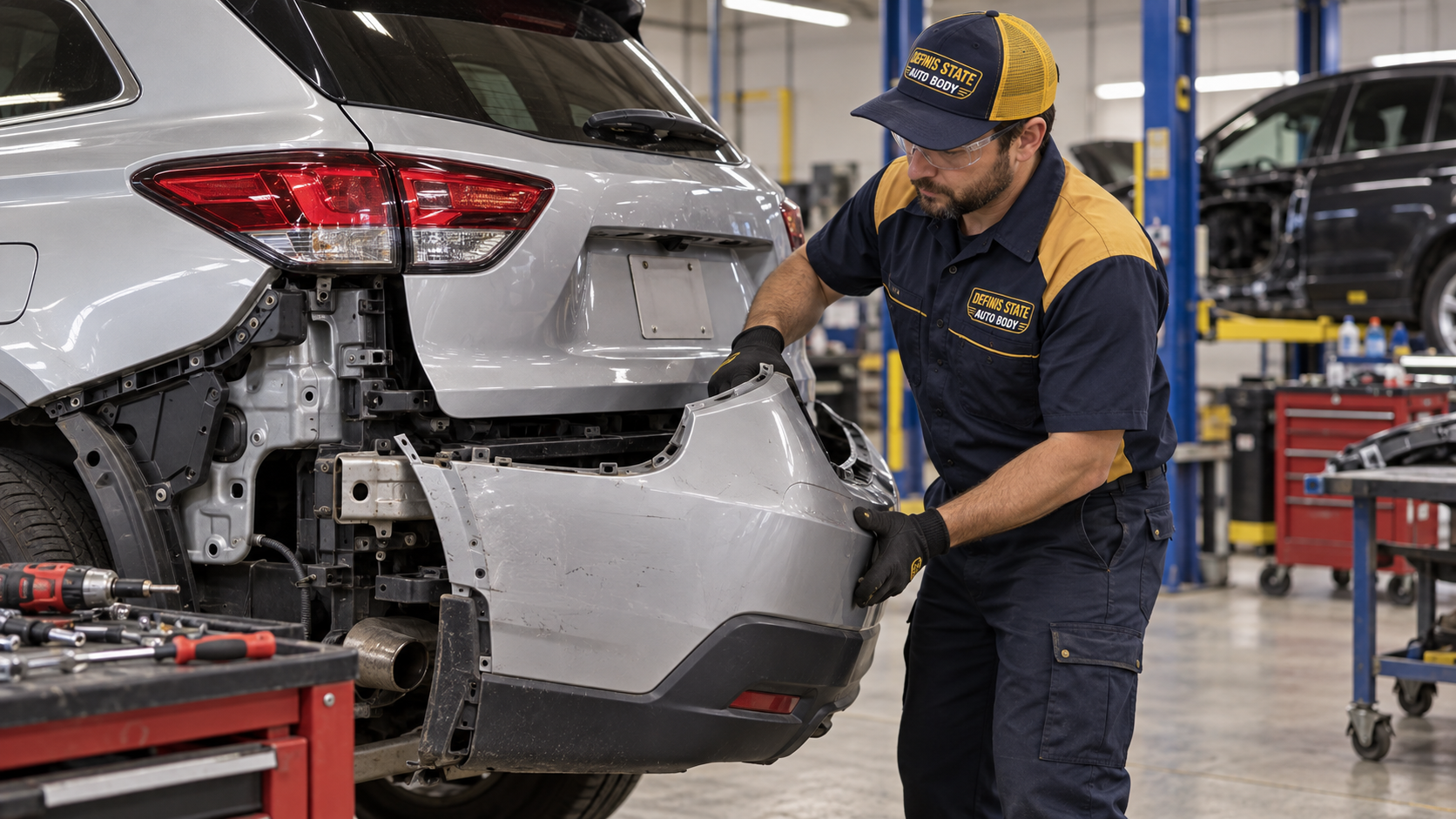 Bumper Replacement 19136 Northeast Philadelphia for Holmesburg, Morrell Park and Pennypack. Bumper repair, collision repair, dent repair, paint refinishing, insurance claim assistance, cars, trucks, fleet vehicles and FREE Estimates.