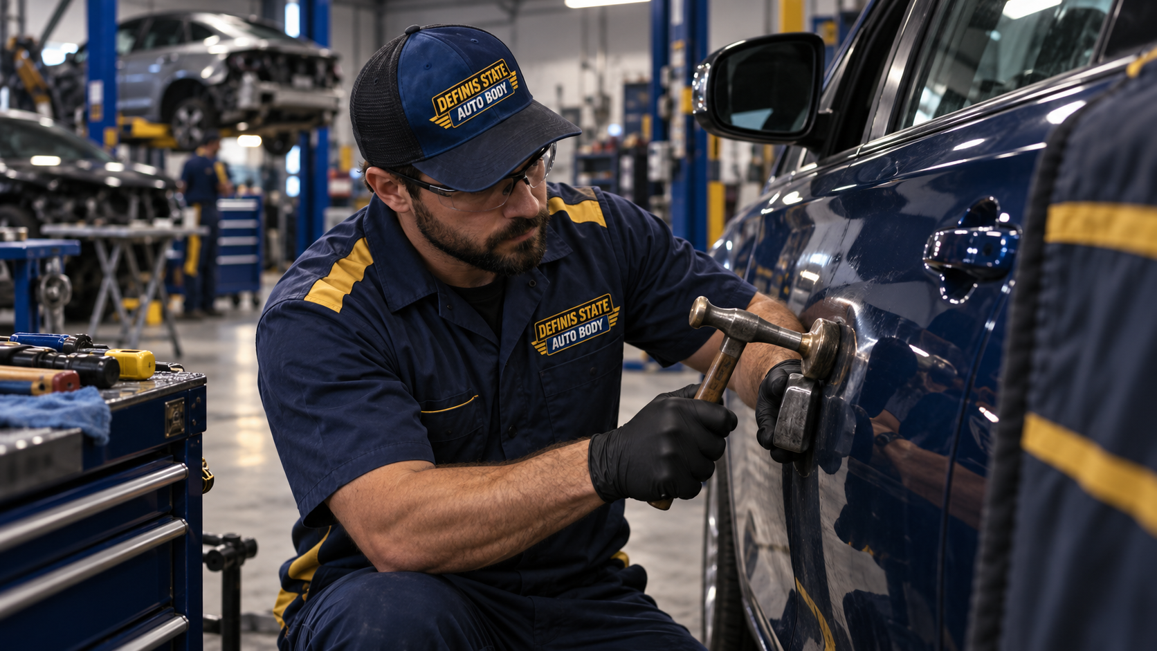 Bucks County Dent Repair 19020 Bensalem by Definis Auto Body. Auto body repair, bumper repair, collision repair, paint refinishing, insurance claim assistance and FREE Estimates for cars, trucks and fleet vehicles.